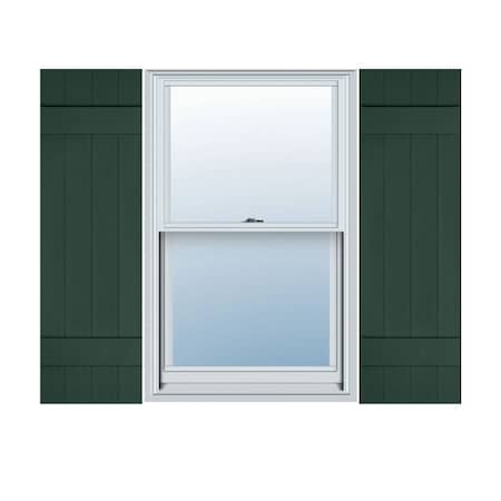 Ekena Millwork 14-in. W x 47-in. H Mid-America Vinyl, Size Four Board Joined Shutters, 122 - Midnight Green, PR 00031447122